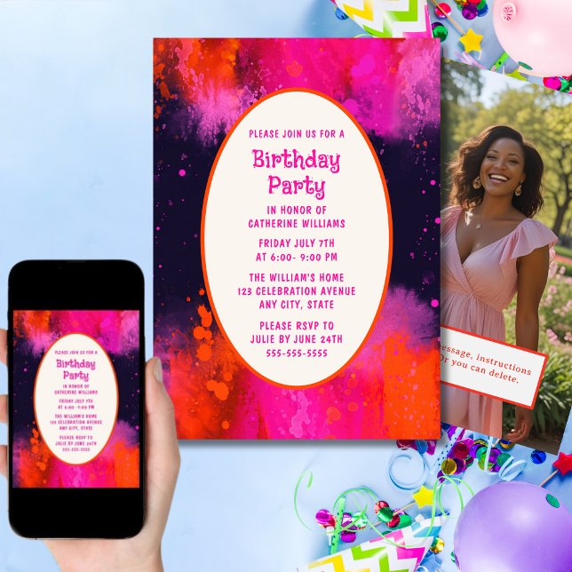 Kindergeburtstag Party Einladung jedes Alters Psyc (Von Creator hochgeladen)