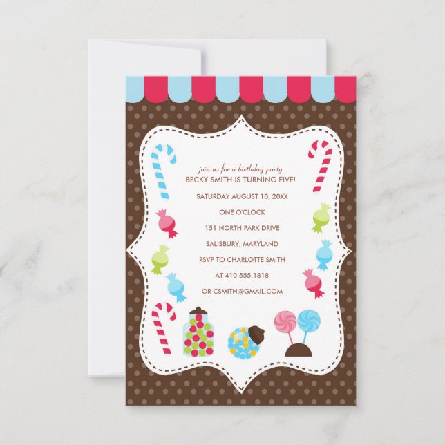 Kindergeburtstag-Party Einladungen (Vorderseite)