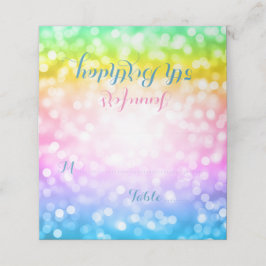 Kindergeburtstag Party Escort Card Einhorn Regenbo Platzkarte