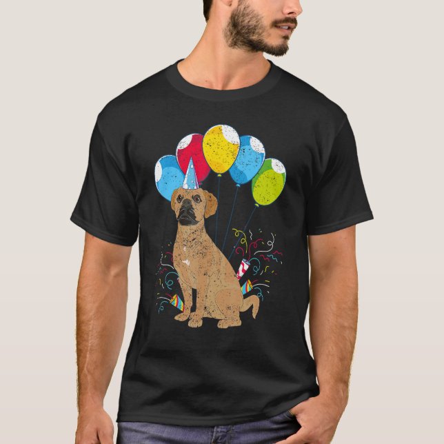 Kindergeburtstag Party Haustier Hund Eigentümer Pu T-Shirt (Vorderseite)
