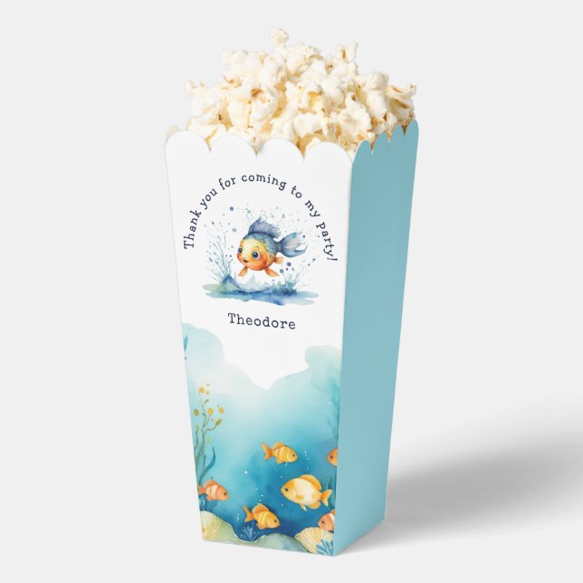 Kindergeburtstag Party Jumping Fish Danke Geschenkschachtel (Geplatzt)