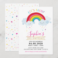 KINDERGEBURTSTAG PARTY Kawaii Regenbogen niedliche