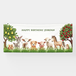 Kindergeburtstag Party Landtiere für Junge Banner
