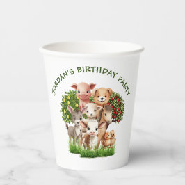 Kindergeburtstag Party Landtiere für Junge Pappbecher