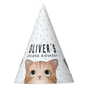 Kindergeburtstag Party mit niedlichen kleinen Katz Partyhütchen