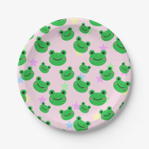 Kindergeburtstag Party Niedlich Frosch Pappteller