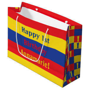 Kindergeburtstag Party Primärfarben Große Geschenktüte