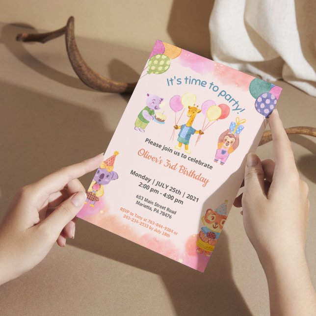 Kindergeburtstag Party Thema Einladung (Von Creator hochgeladen)