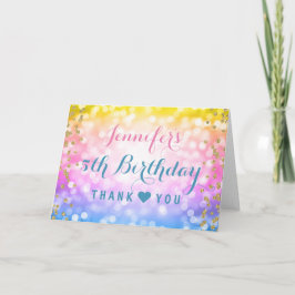 Kindergeburtstag Party Vielen Dank Unicorn Rainbow Dankeskarte