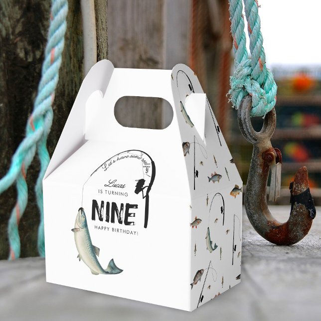 Kindergeburtstag-Party zum Thema Fischfang Geschenkschachtel (Fishing Fish Theme Reel Fun Kids Birthday Party Favor Boxes)
