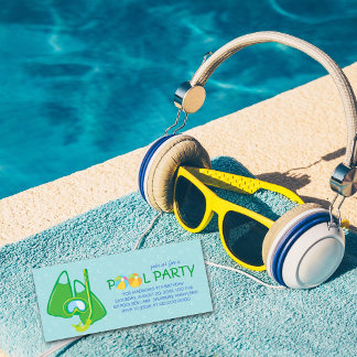Kindergeburtstag Pool Party Einladungen