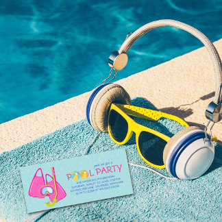 Kindergeburtstag Pool Party Einladungen