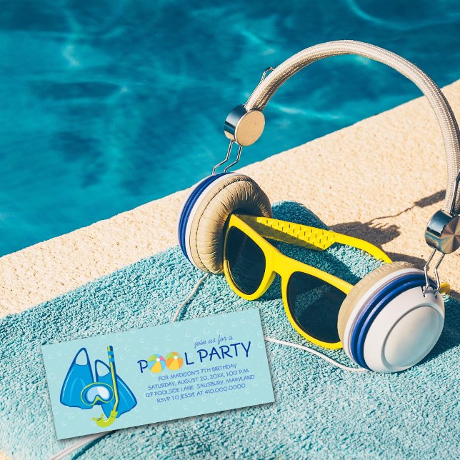 Kindergeburtstag Pool Party Einladungen (Von Creator hochgeladen)