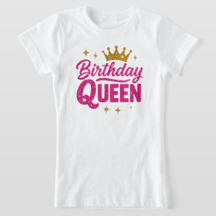 Kindergeburtstag Queen T - Shirt - Rosa Glitzer Te