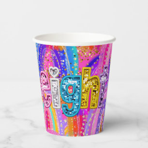 Kindergeburtstag Rainbow Pappbecher