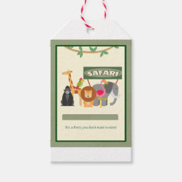 Kindergeburtstag Safari-Geschenkstempel Geschenkanhänger