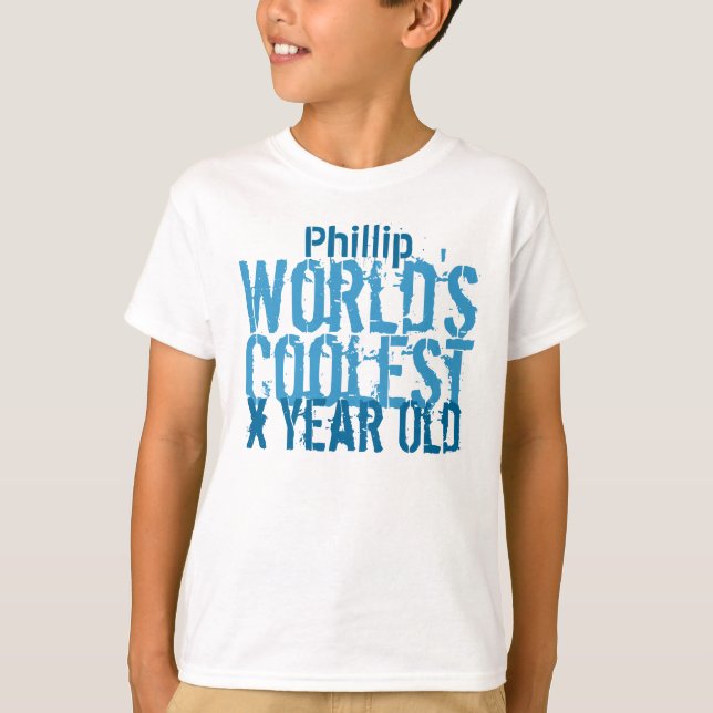 Kindergeburtstag T-Shirt JEDES JAHR Welt Cooler V0 (Vorderseite)