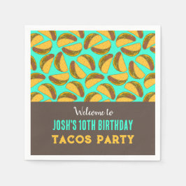 Kindergeburtstag Tacos Gemustertes Party Serviette