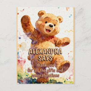 Kindergeburtstag Tiere - Süßer Teddybär 1 Postkarte