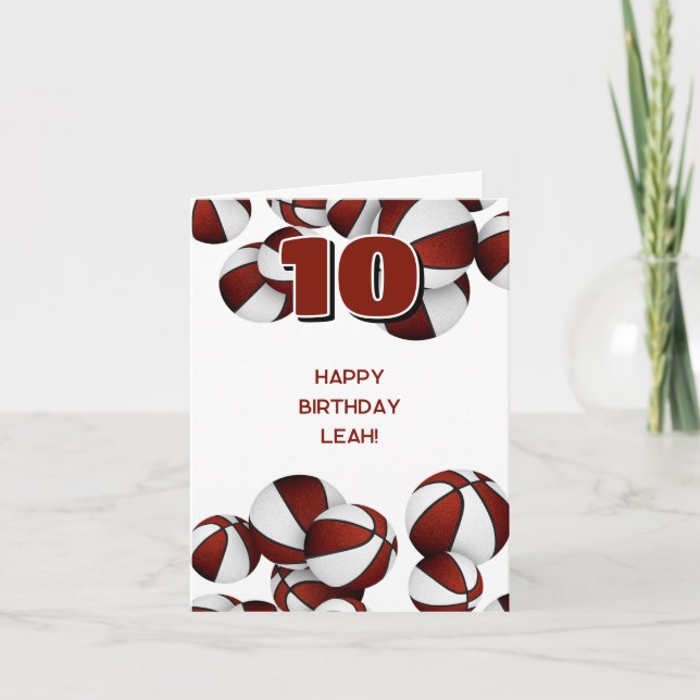 Kindergeburtstag von Basketball-Basketballbällchen Karte (Vorderseite)