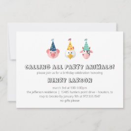 Kindergeburtstag von Nutztieren im Rahmen der Einl Einladung