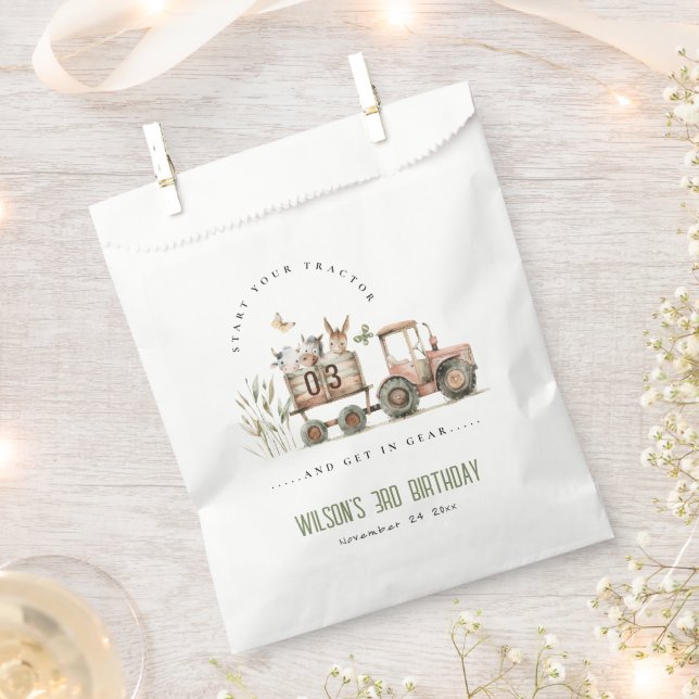 Kindergeburtstag von Rotrosttieren Geschenktütchen (Ausgeschnitten)