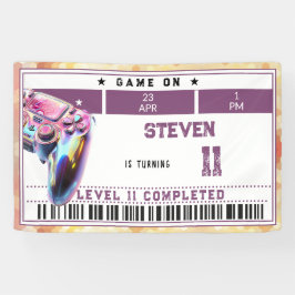 Kindergeburtstag von Videospielen Banner