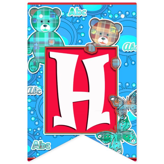 Kindergeburtstag Wimpelkette (Zweite Fahne)