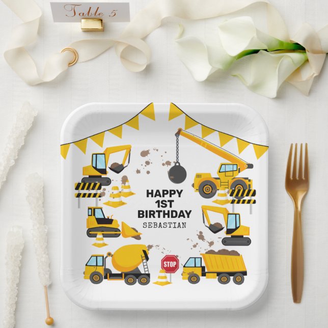 Kindergeburtstagsfeier Bau Pappteller (Hochzeit)