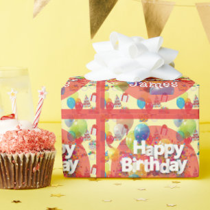 Kindergeburtstagsfeier geschenkpapier