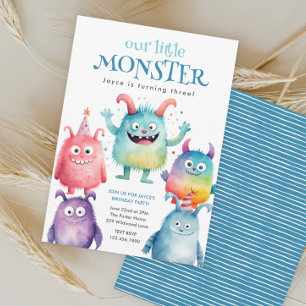 Kindergeburtstagsfeier Kleiner Monster Einladung