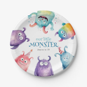 Kindergeburtstagsfeier Kleiner Monster Pappteller