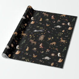 Kindergeschenk Niedlicher Bärenwald Geschenkpapier