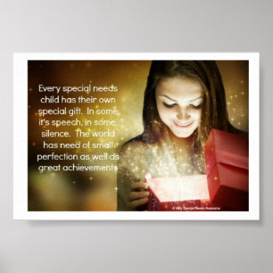 Kindergeschenkposter für besondere Bedürfnisse Poster