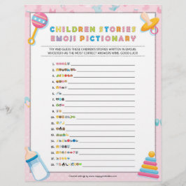 Kindergeschichte Emoji Pictionary [Baby Basics Pin Briefbogen