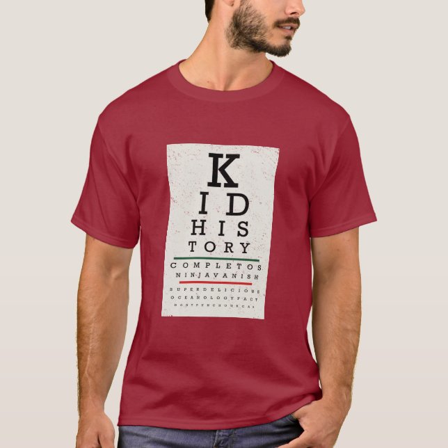 "Kindergeschichts" Augen-Diagramm T-Shirt (Vorderseite)