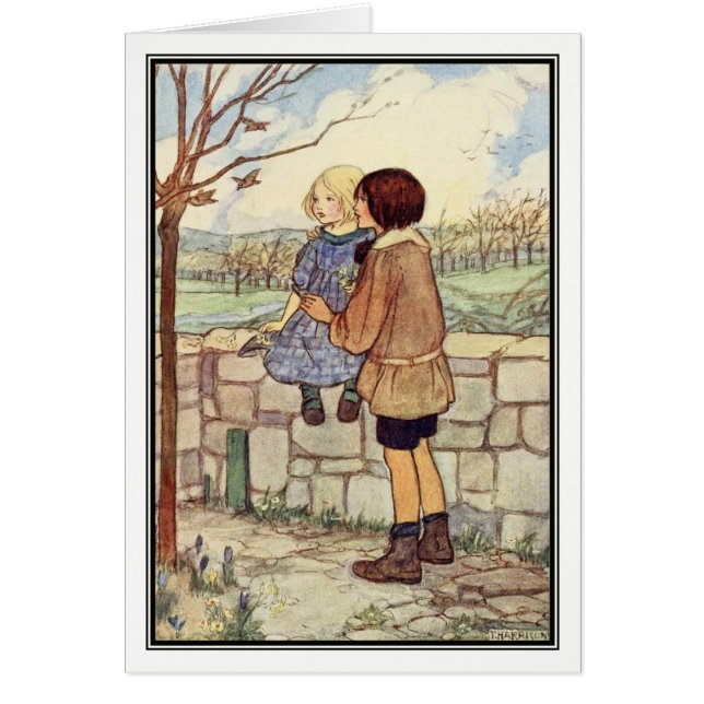 Kindergespräch im April von Florence Harrison (Vorne)