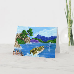 Kindergewinner-Kunstwerk: walleye Feiertagskarte