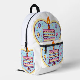 Kinderhappy Geburtstagsschülerbeutel mit Kuchen Bedruckter Rucksack