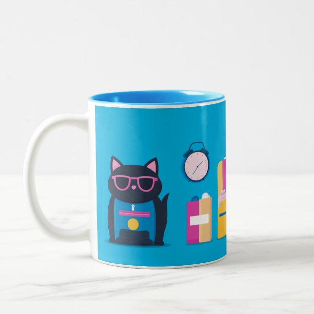 Kinderhaushaltsgegenstände oder Alltagsgegenstände Zweifarbige Tasse (Links)