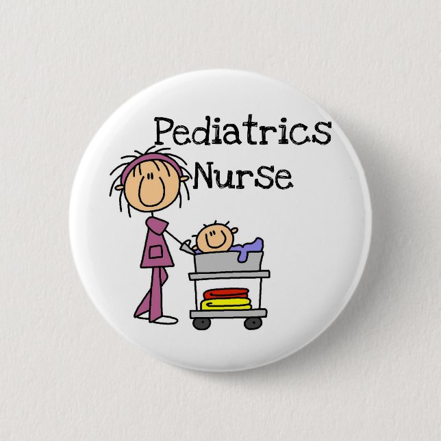 Kinderheilkunde-Krankenschwester-T - Shirts und Button (Vorderseite)