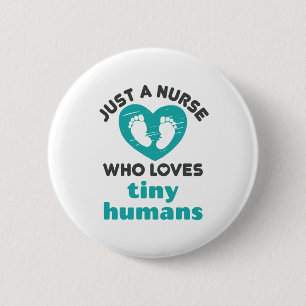 Kinderheilkunde Niedliche Lieben Tiny Humans Footp Button