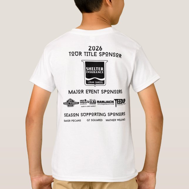 KINDERHEMD - 2026 Thunderbird Golf Sponsoren T-Shirt (Rückseite)
