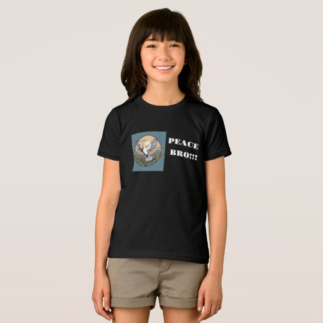 Kinderhemd mit Friedenssymbol Tri-Blend Shirt (Vorderseite Voll)