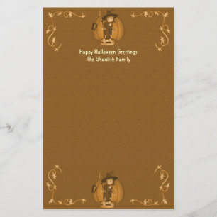 Kinderhexe-Briefpapier Halloweens gruseliges Briefpapier