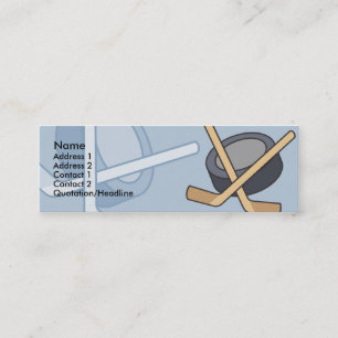 Kinderhockey-Spieler-dünne Visitenkarten Mini Visitenkarte