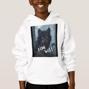 Kinderhoodie (Einzelwolf-Design) Hoodie