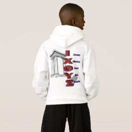Kinderhoodie mit ICTHYS griechischem Akronym übers Hoodie