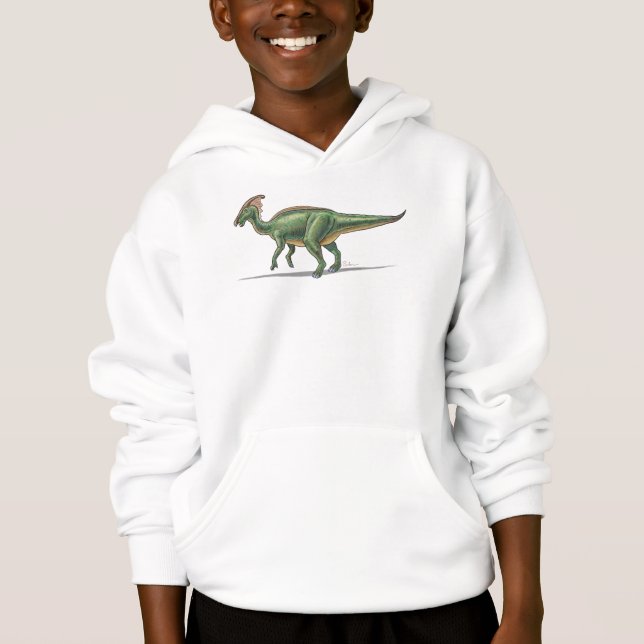 KinderHoodie Parasaurolophus Dinosaurier Hoodie (Vorderseite)