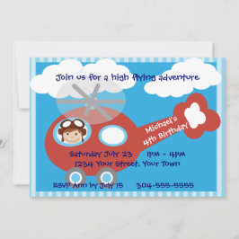 Kinderhubschrauber-Geburtstags-Party Einladung